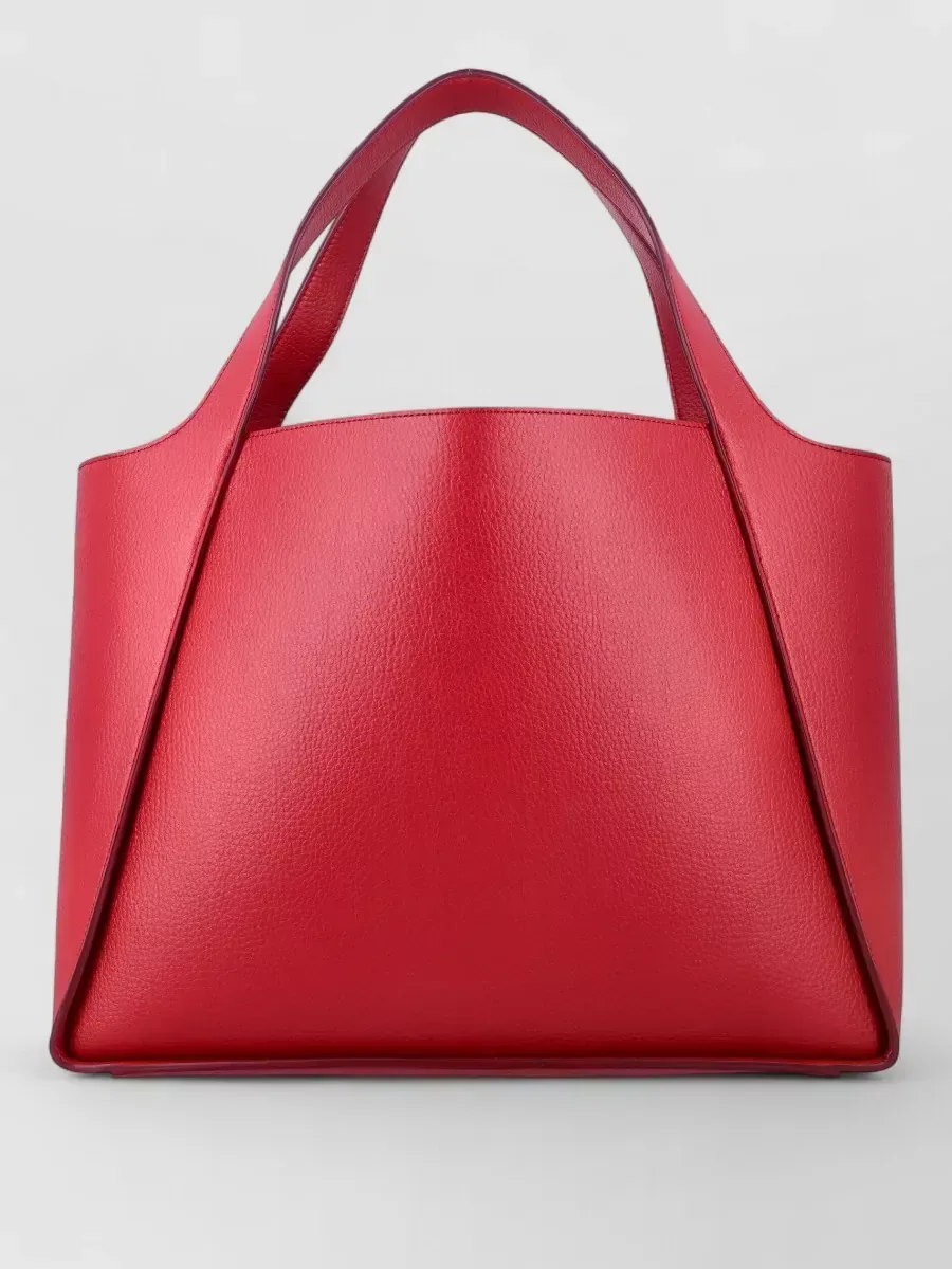 Cabas Stella McCartney Stella Logo en cuir végane rouge, photo 2