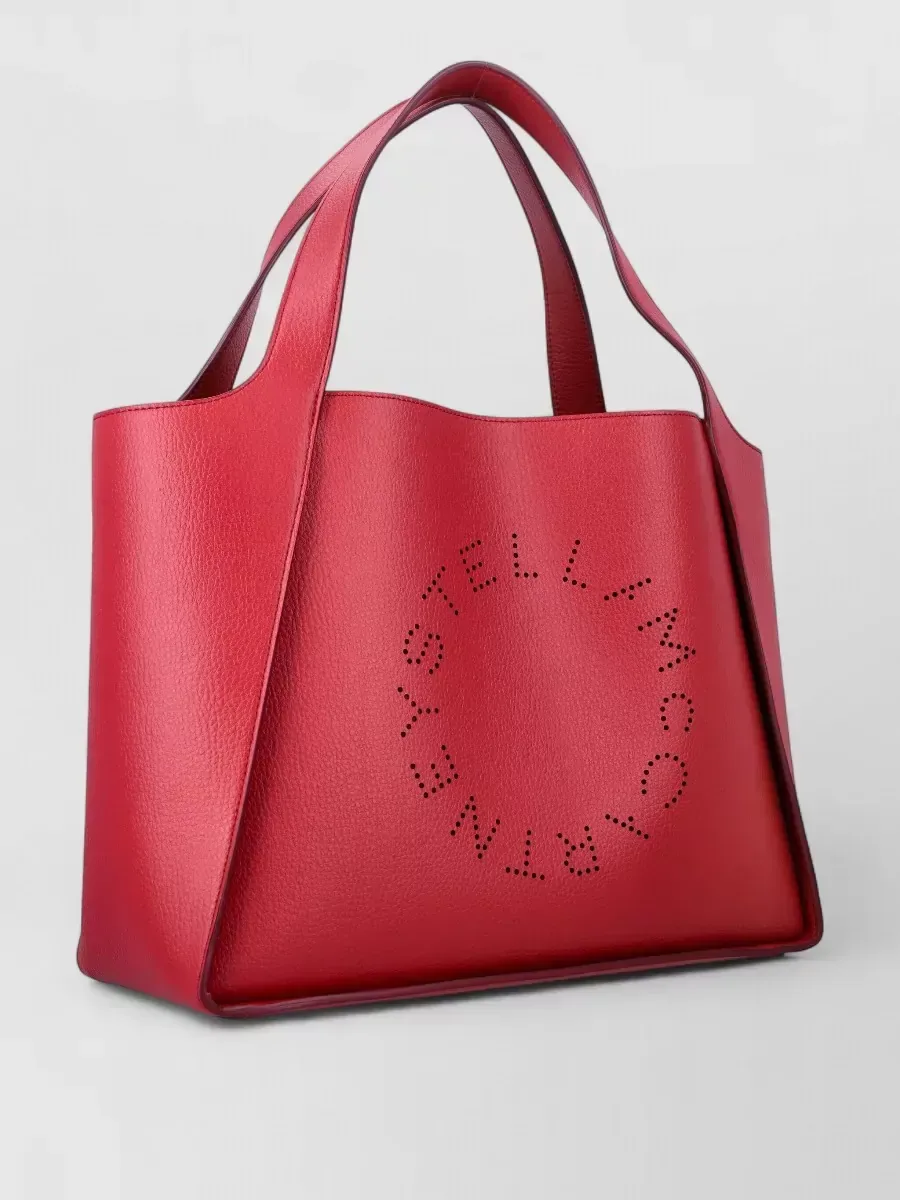 Cabas Stella McCartney Stella Logo en cuir végane rouge, photo 3
