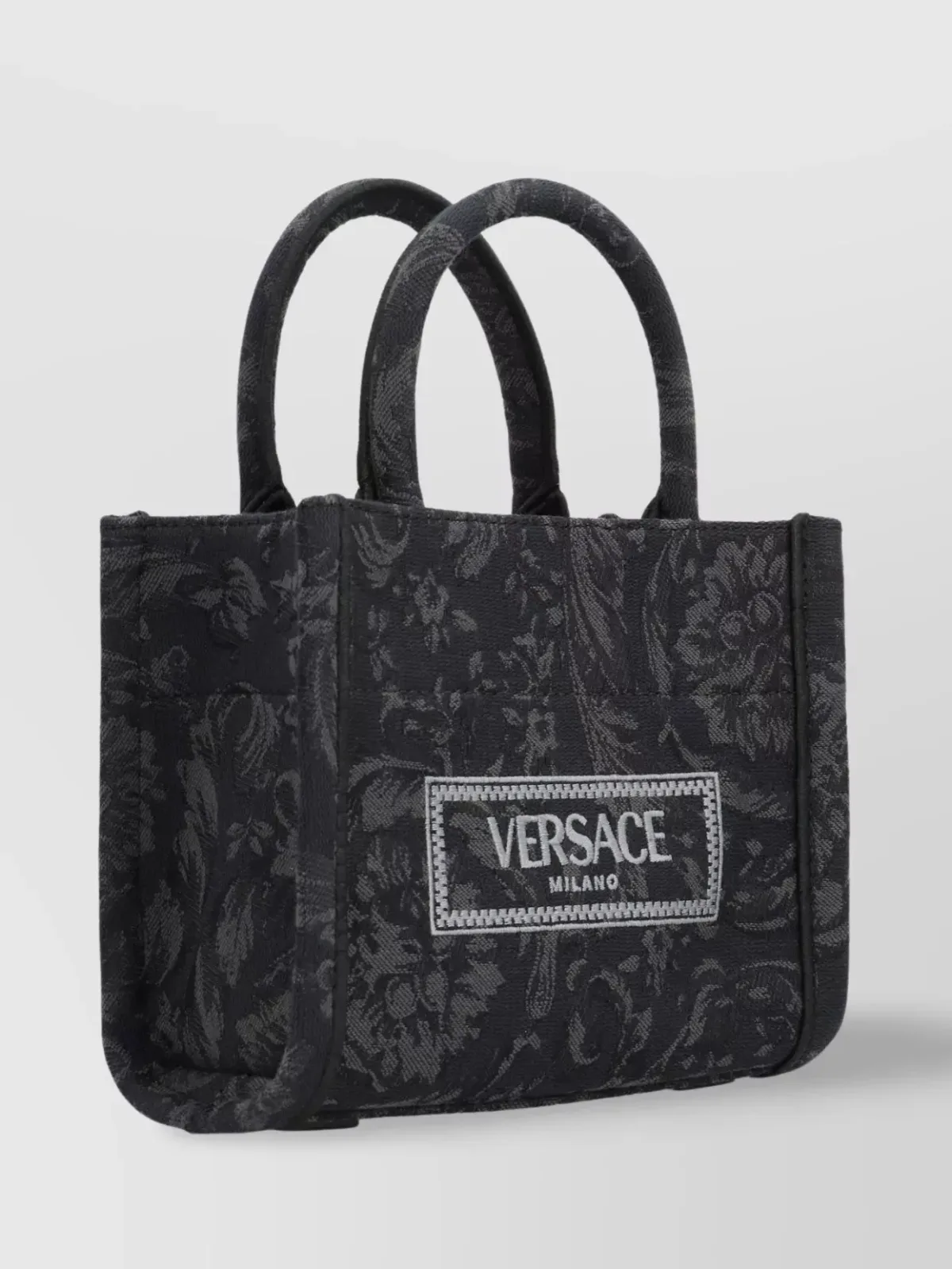 Versace Barocco Mini Tote in Schwarz, Foto 3