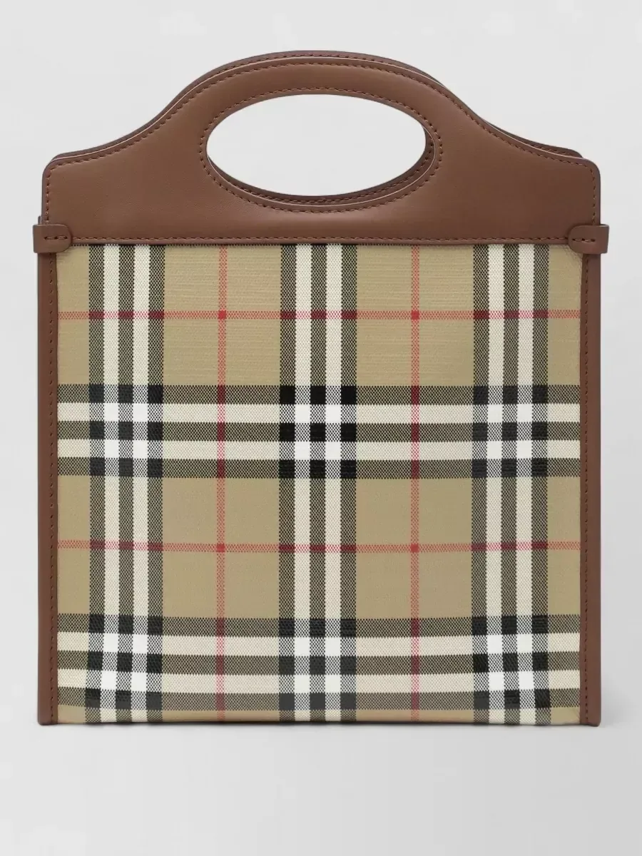 Mala tote Burberry xadrez bege, foto 1