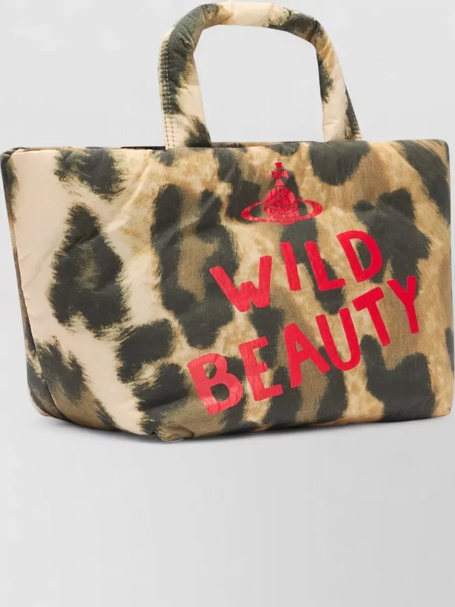 Bolso tote Vivienne Westwood Medium Leopard Tote en marrón, foto 3