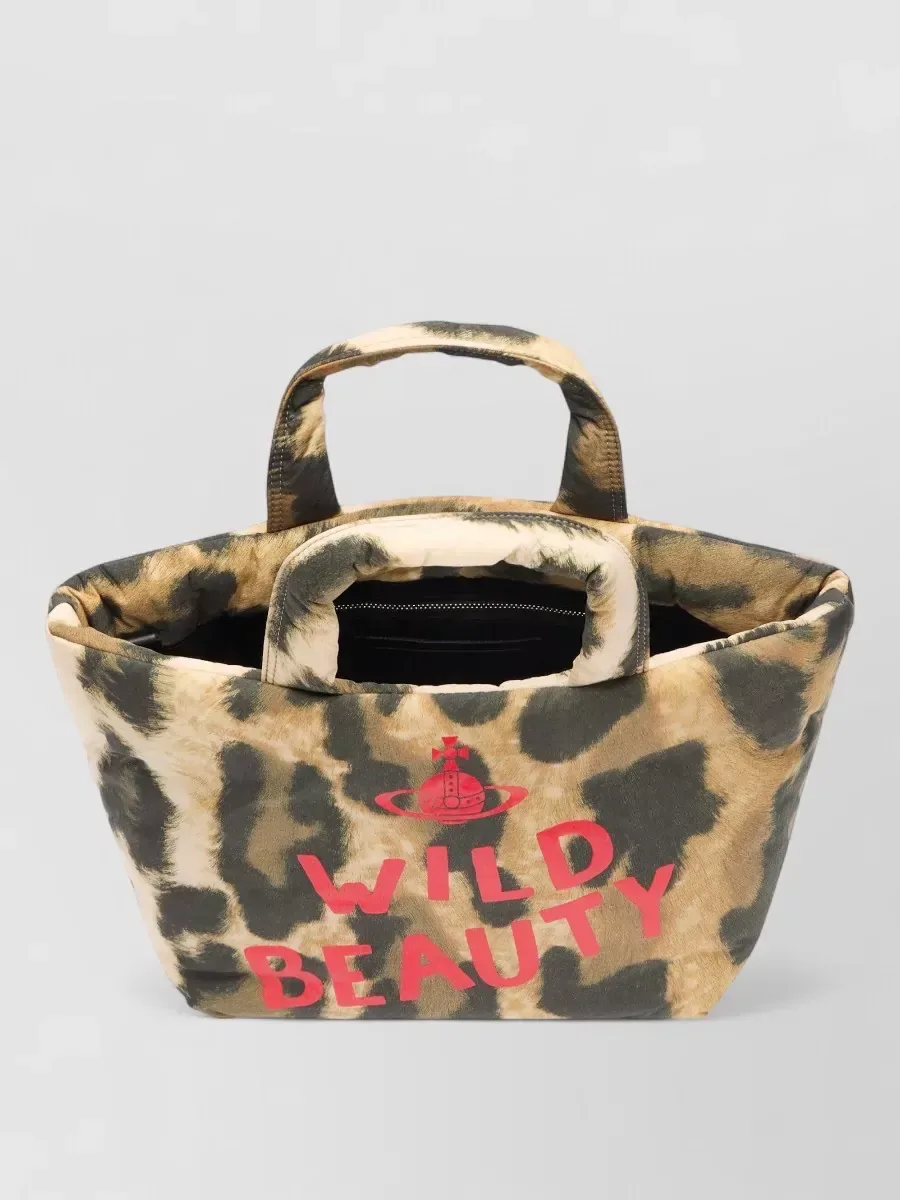 Bolso tote Vivienne Westwood Medium Leopard Tote en marrón, foto 4