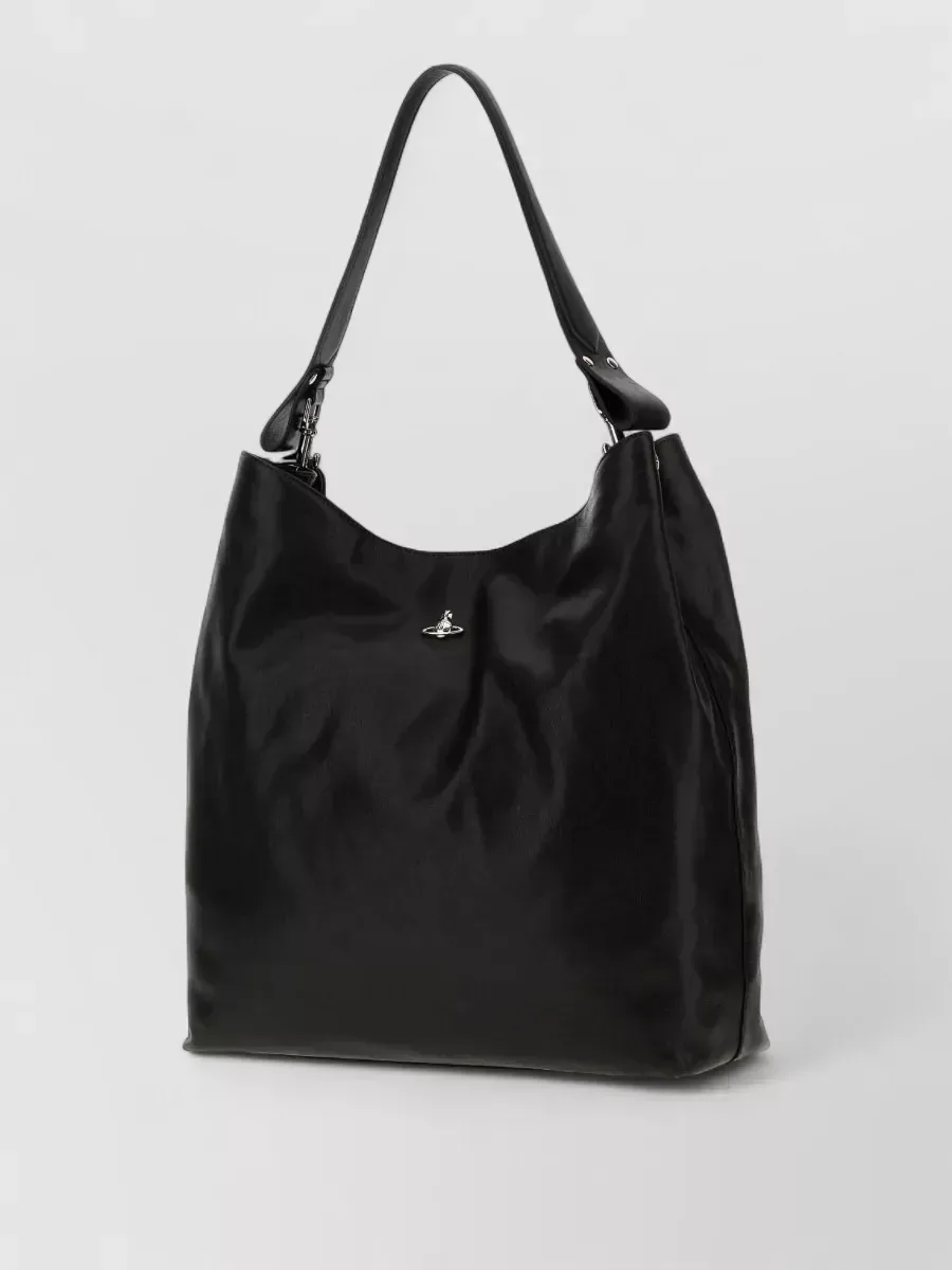 Mala tote Vivienne Westwood em pele de vitelo preta, foto 2