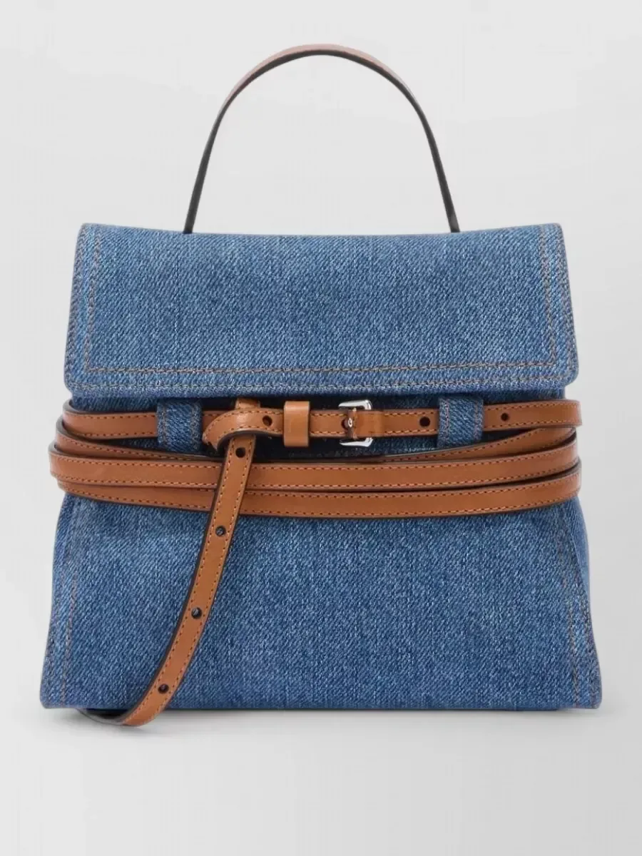 Moschino Small Denim Tote in Blau, Foto 1