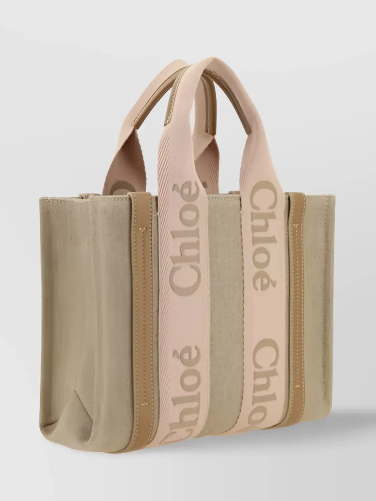 Cabas Chloé Woody Small en beige, photo 2