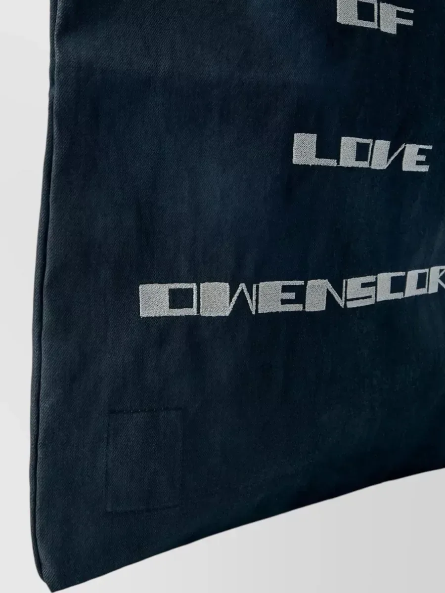 Borsa tote Rick Owens Tote Pod in cotone nero, foto 4
