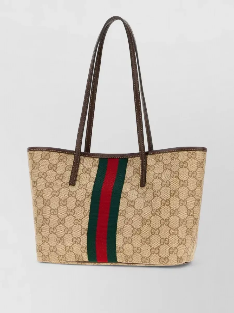 Gucci Small Logo Tote in Beige, photo 2