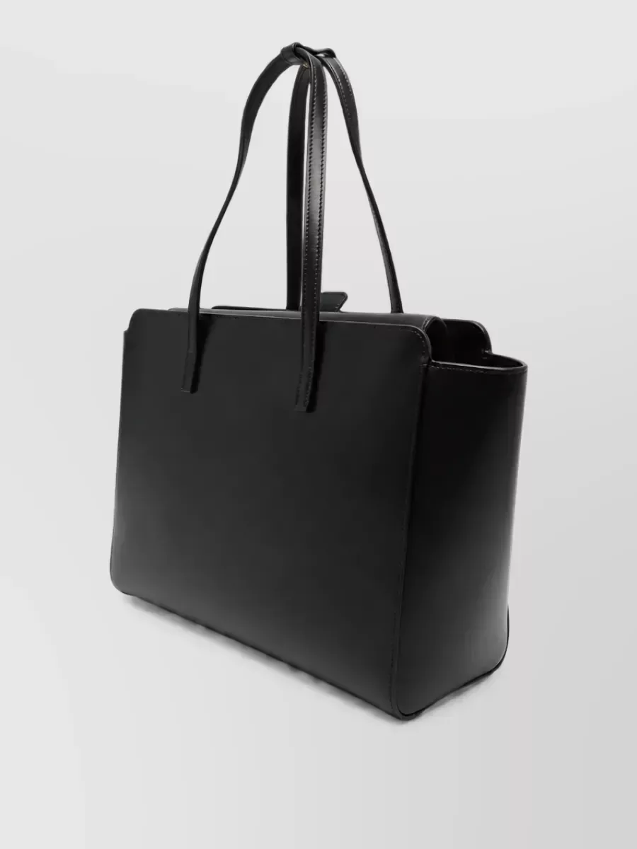 Borsa tote Hidesins in pelle di vitello in Nero, foto 2
