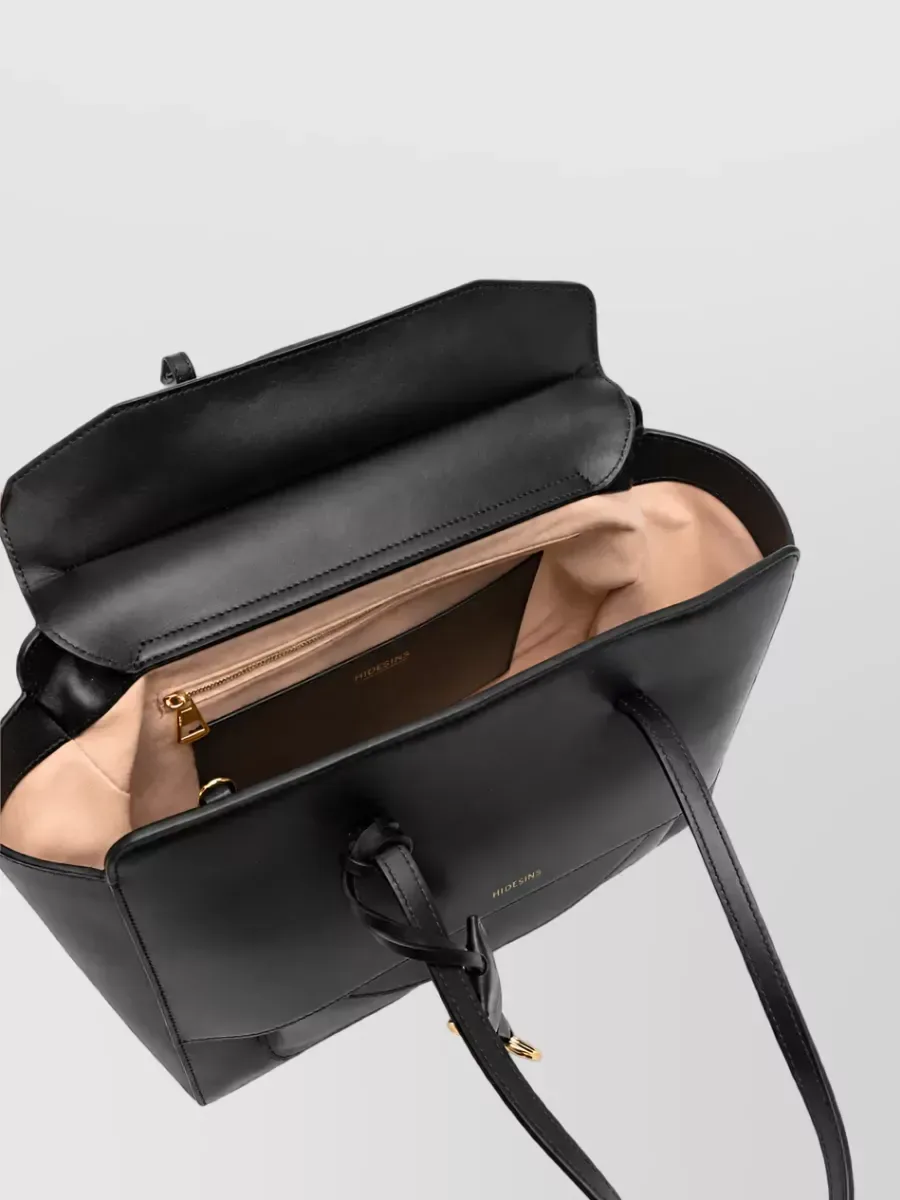 Borsa tote Hidesins in pelle di vitello in Nero, foto 3