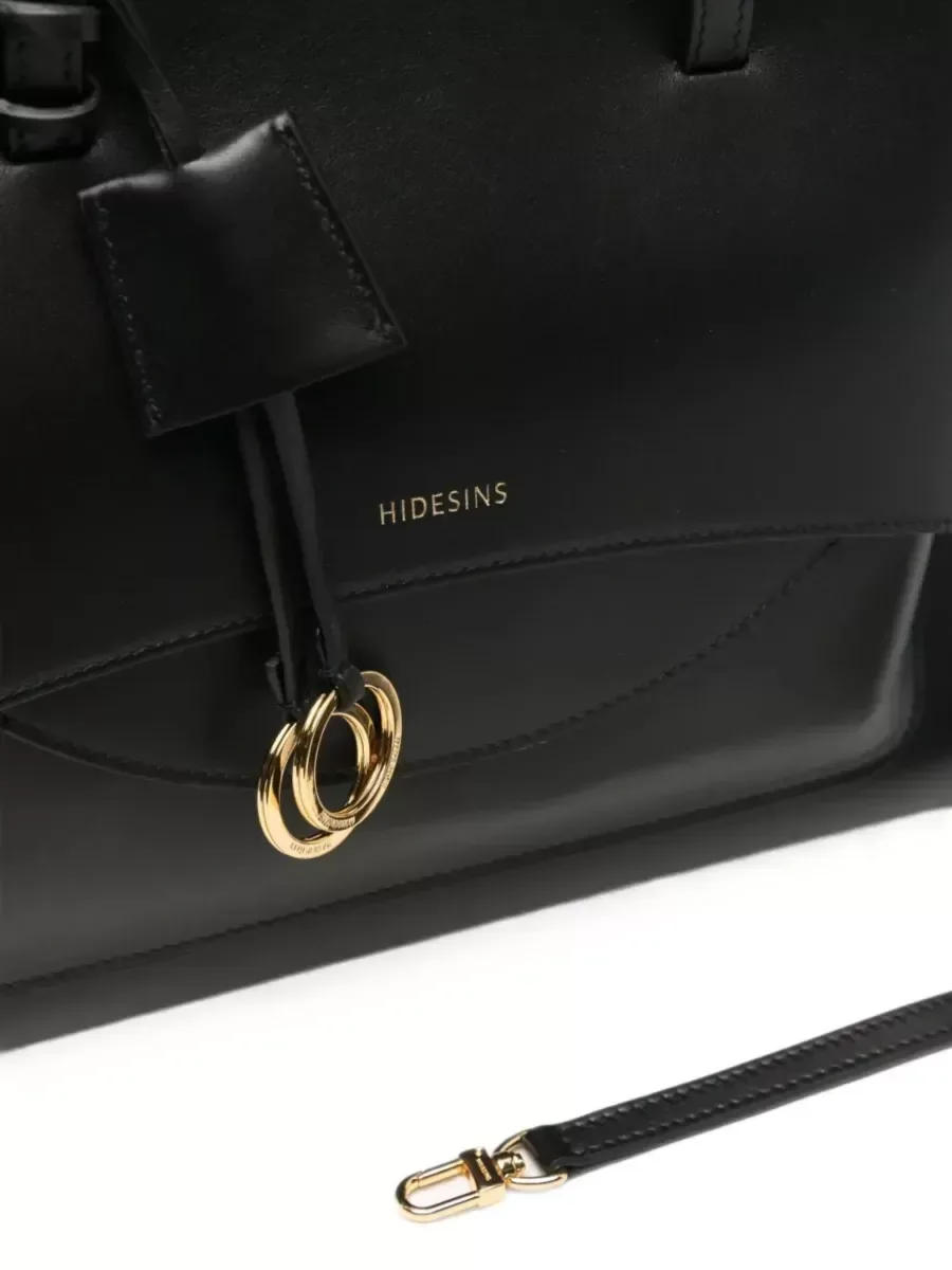 Borsa tote Hidesins in pelle di vitello in Nero, foto 4