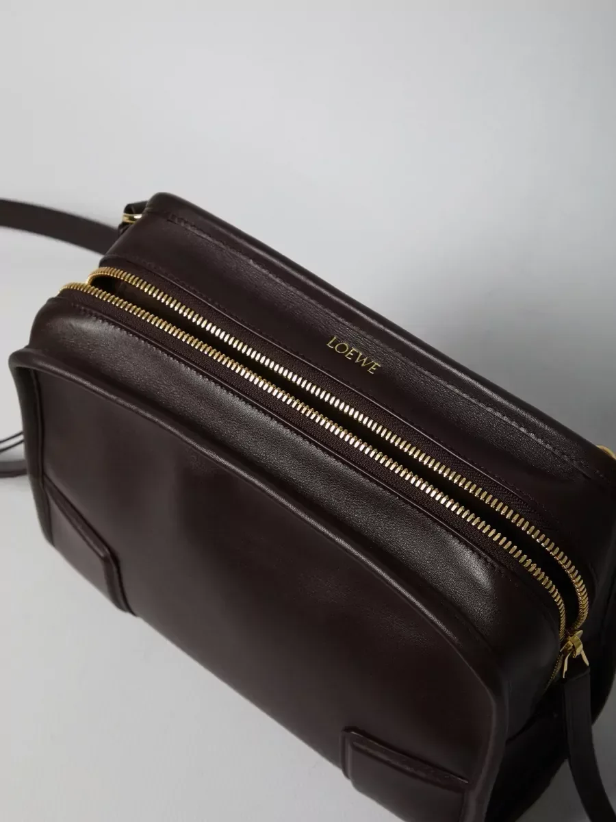 Loewe Small Calfskin Tote in Dark Brown, photo 3