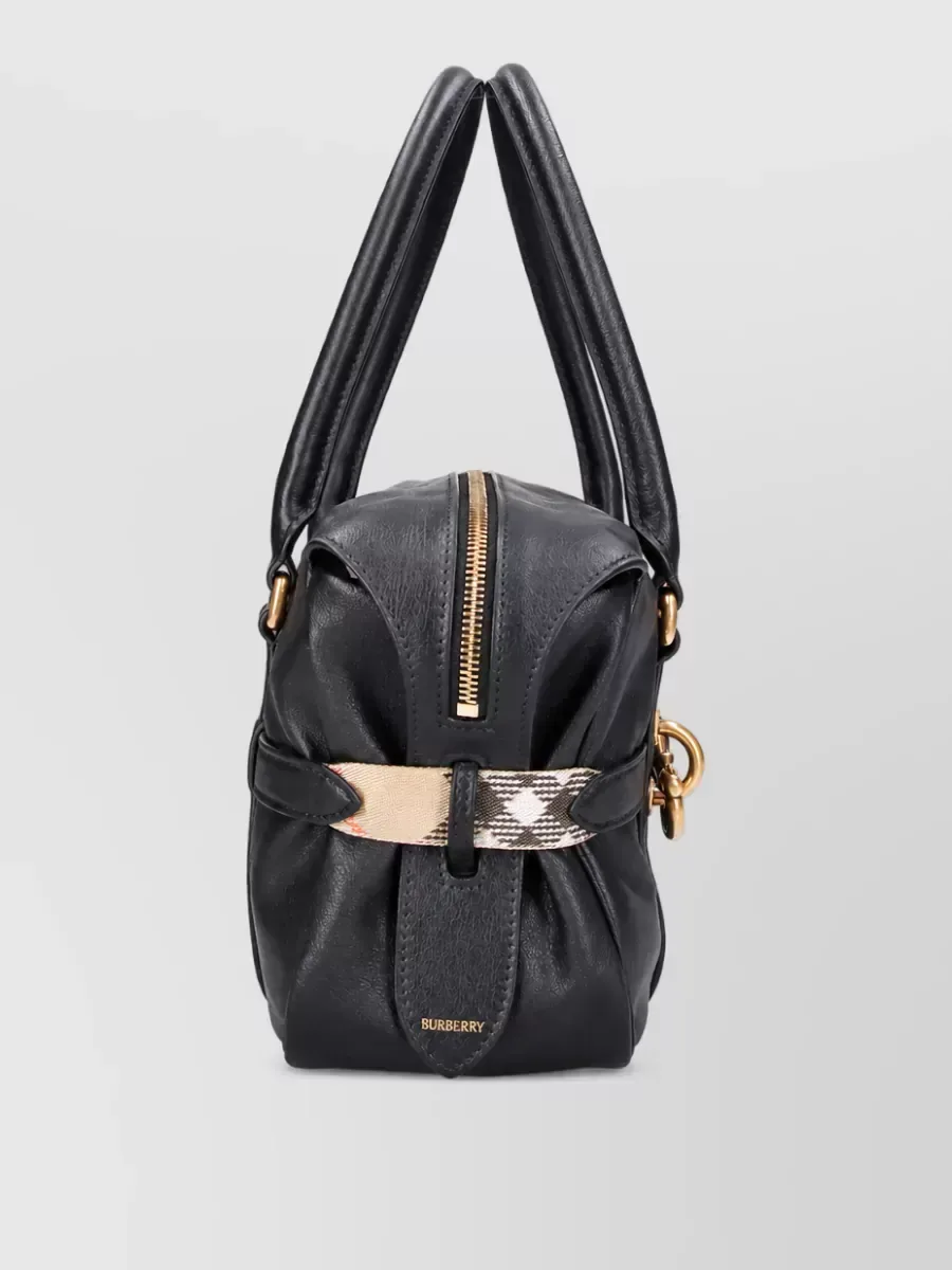 Borsa tote Burberry in pelle nera, foto 3