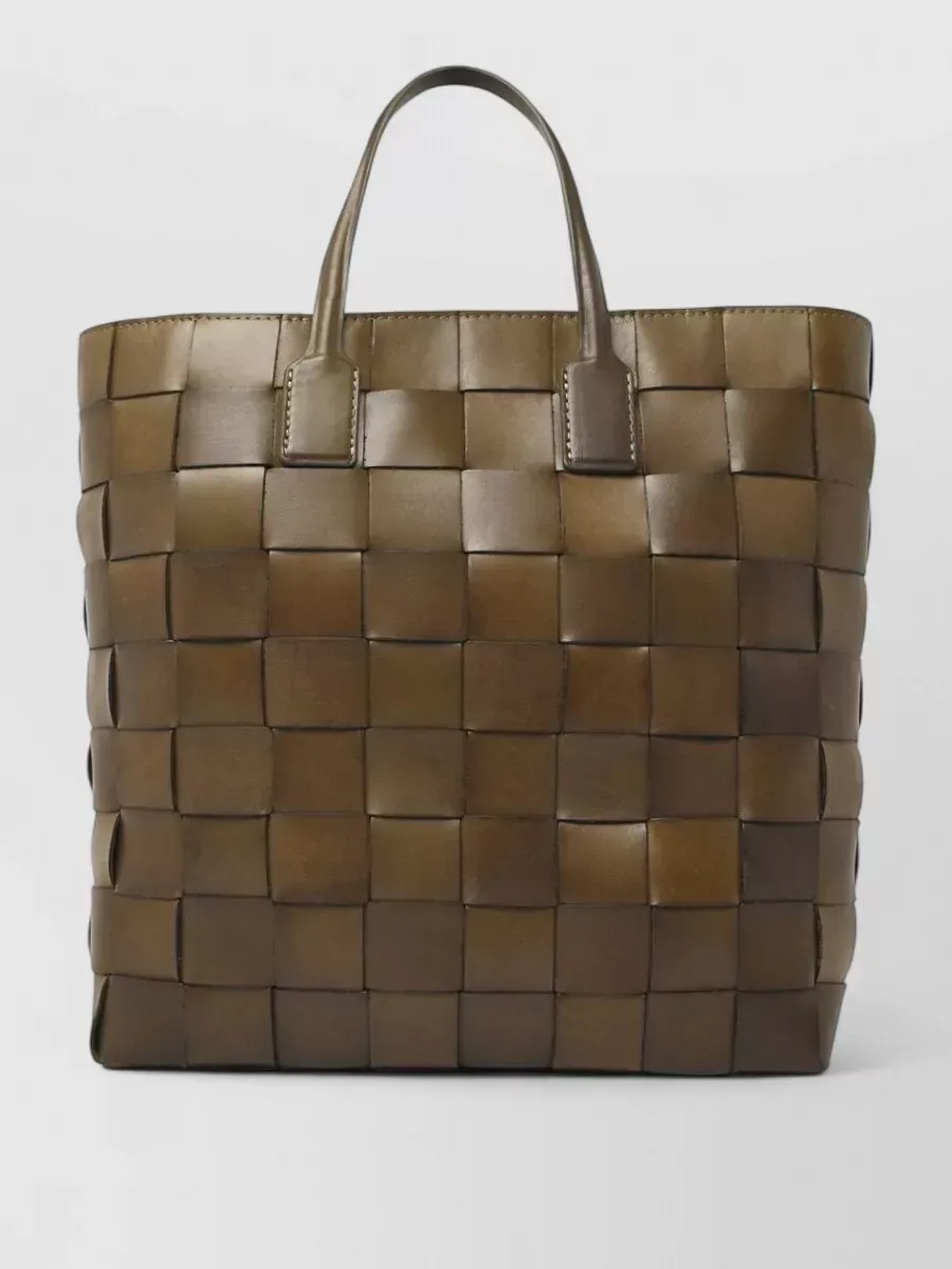 Dragon Diffusion Woven Leather Tote in Braun, Foto 1