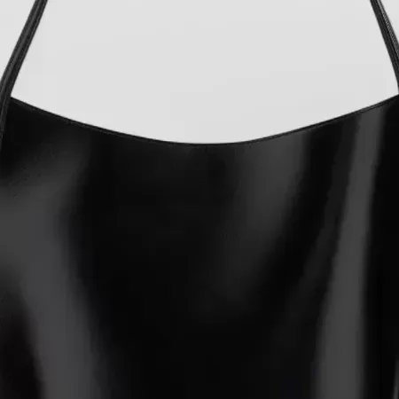 Jil Sander Leather Tote em Preto, pormenor