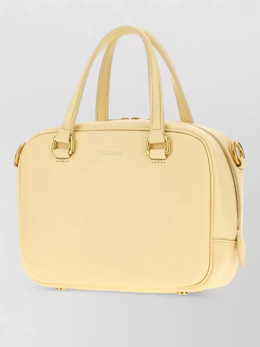 Petit cabas Jil Sander beige en cuir, photo 1