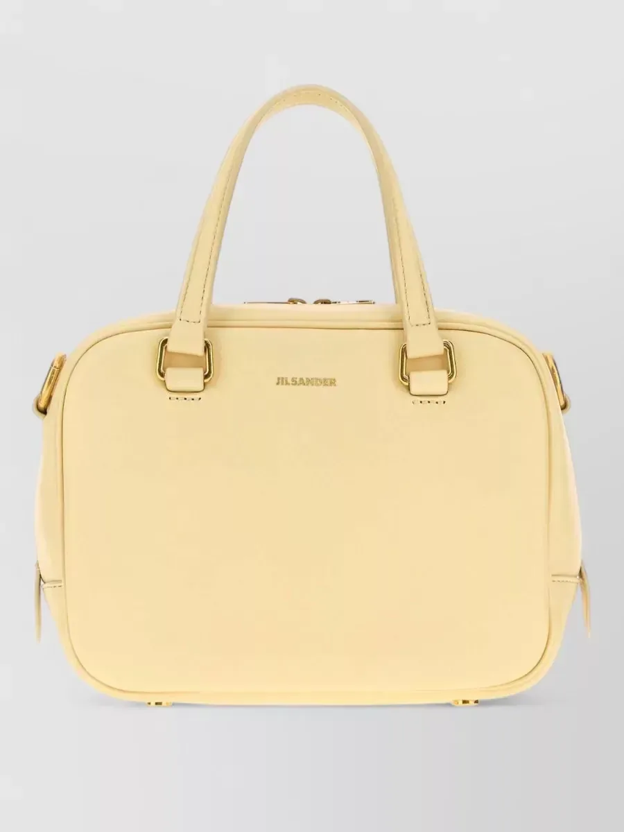 Petit cabas Jil Sander beige en cuir, photo 2