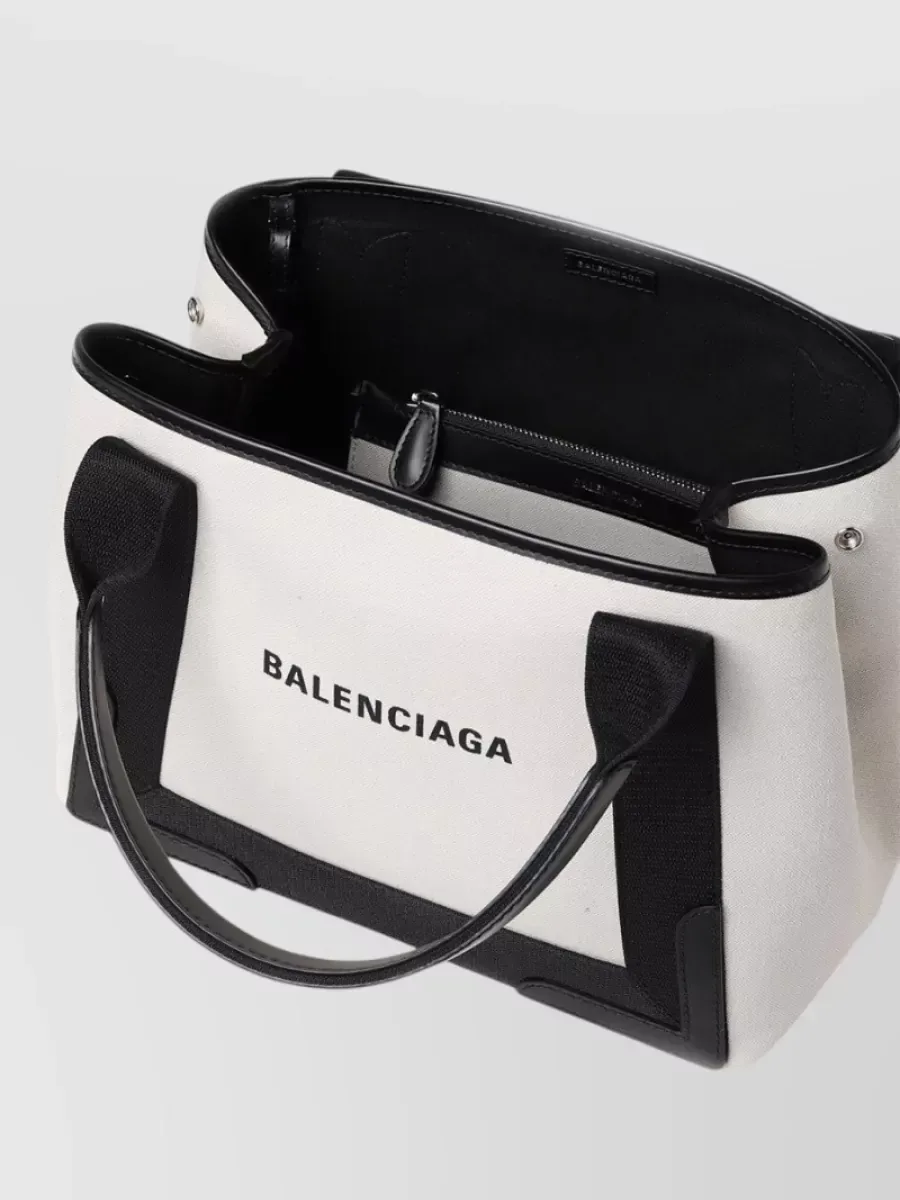 Borsa tote Balenciaga Shopping in bianco, foto 4
