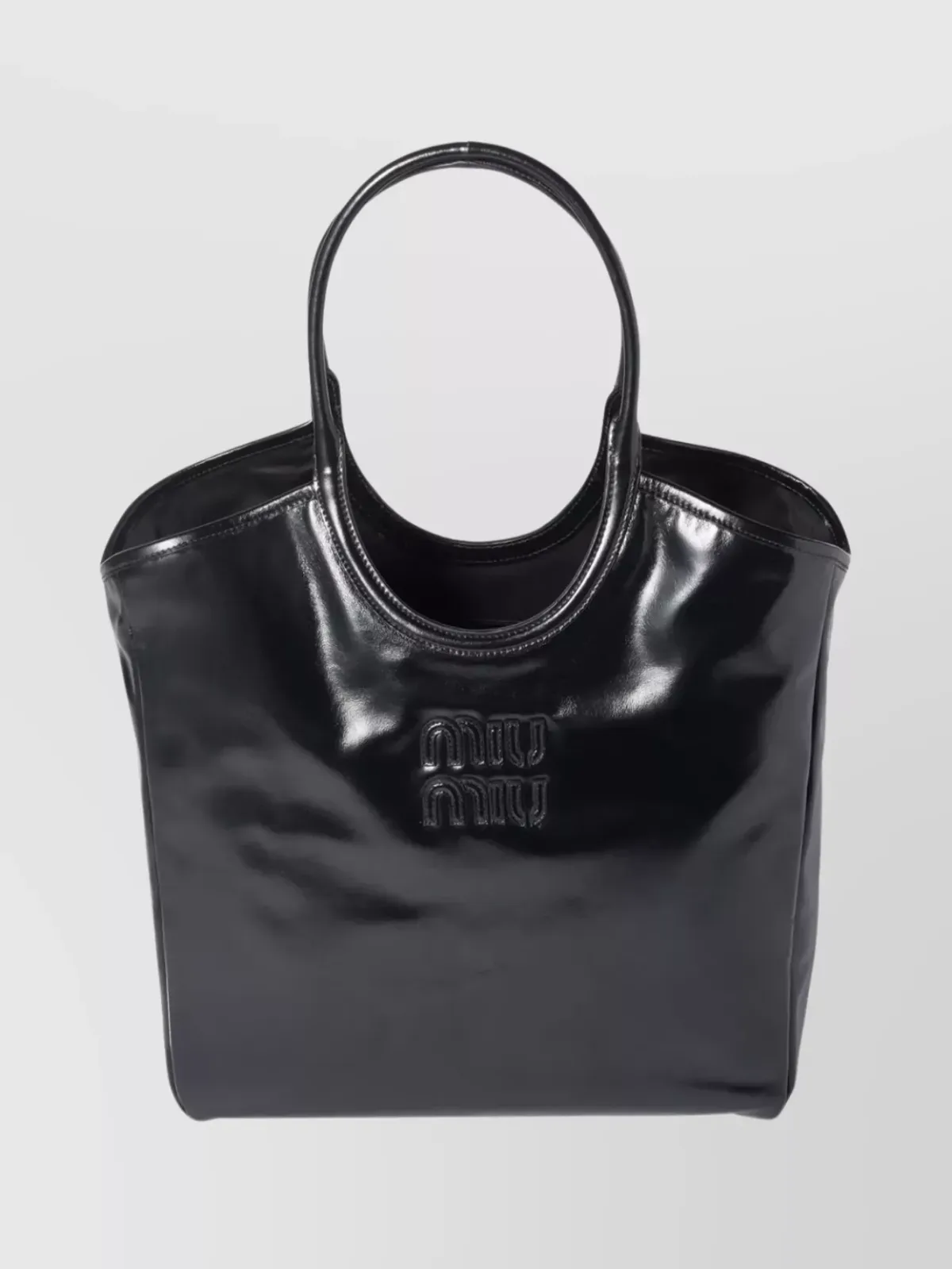 Miu Miu Leather Tote in Schwarz, Foto 1