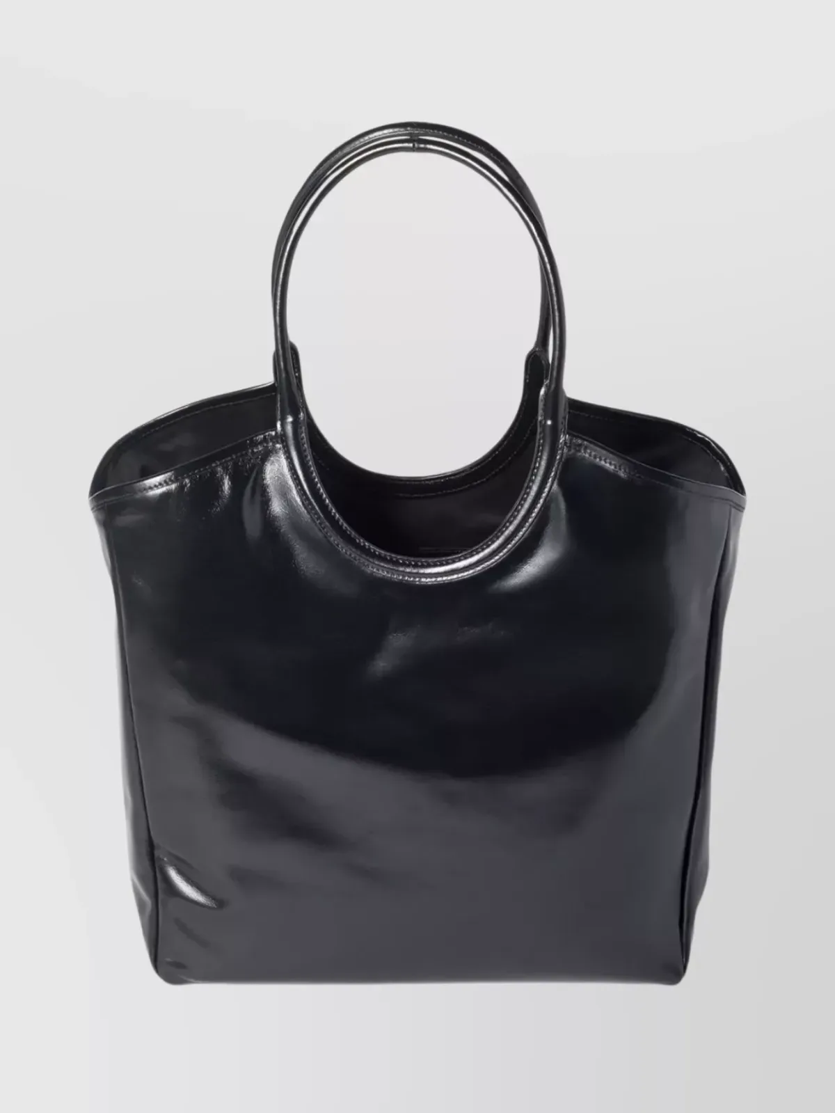 Miu Miu Leather Tote in Schwarz, Foto 2