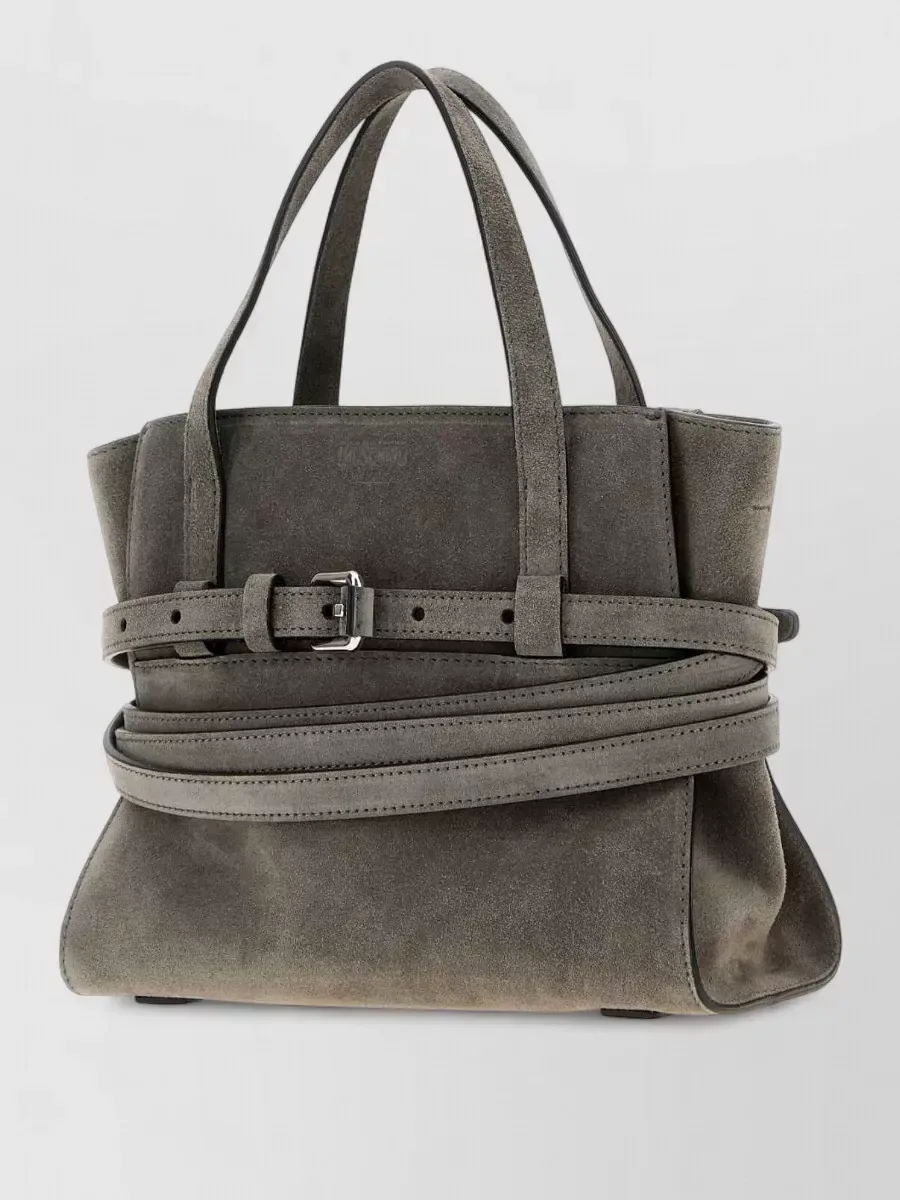 Moschino Suede Tote in Grau, Foto 2
