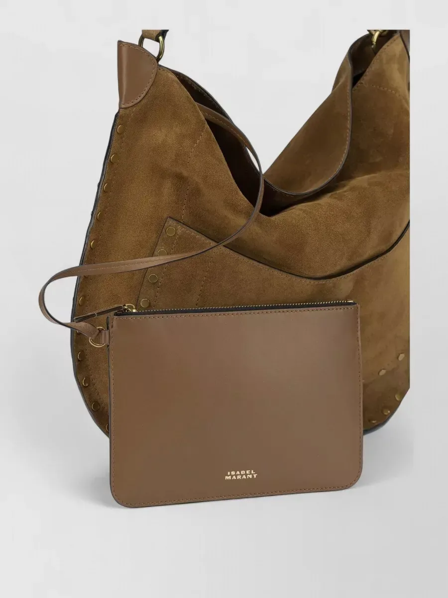 Sac cabas Isabel Marant en daim marron, photo 1