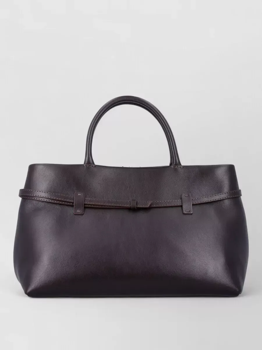 Manu Atelier Leather Tote in Braun, Foto 1