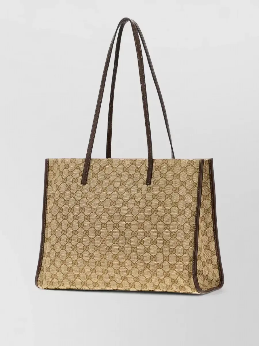 Gucci Large Logo Tote in Beige, photo 2