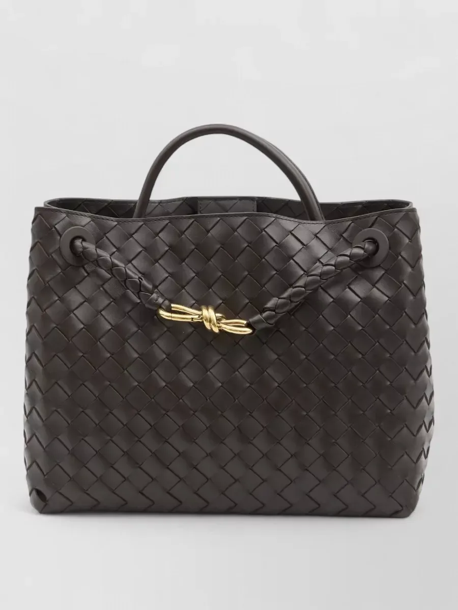 Bottega Veneta Andiamo medium tote in brown lambskin, one of the softer designer tote bags