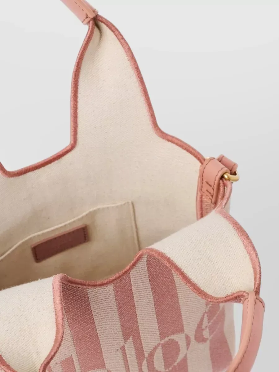 Mini cabas Chloé Woody en rose, photo 3