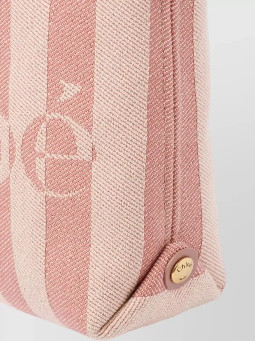Mini cabas Chloé Woody en rose, photo 4