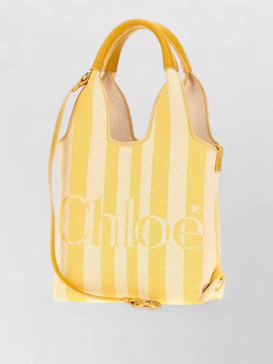 Mini cabas Chloé Woody en jaune, photo 2