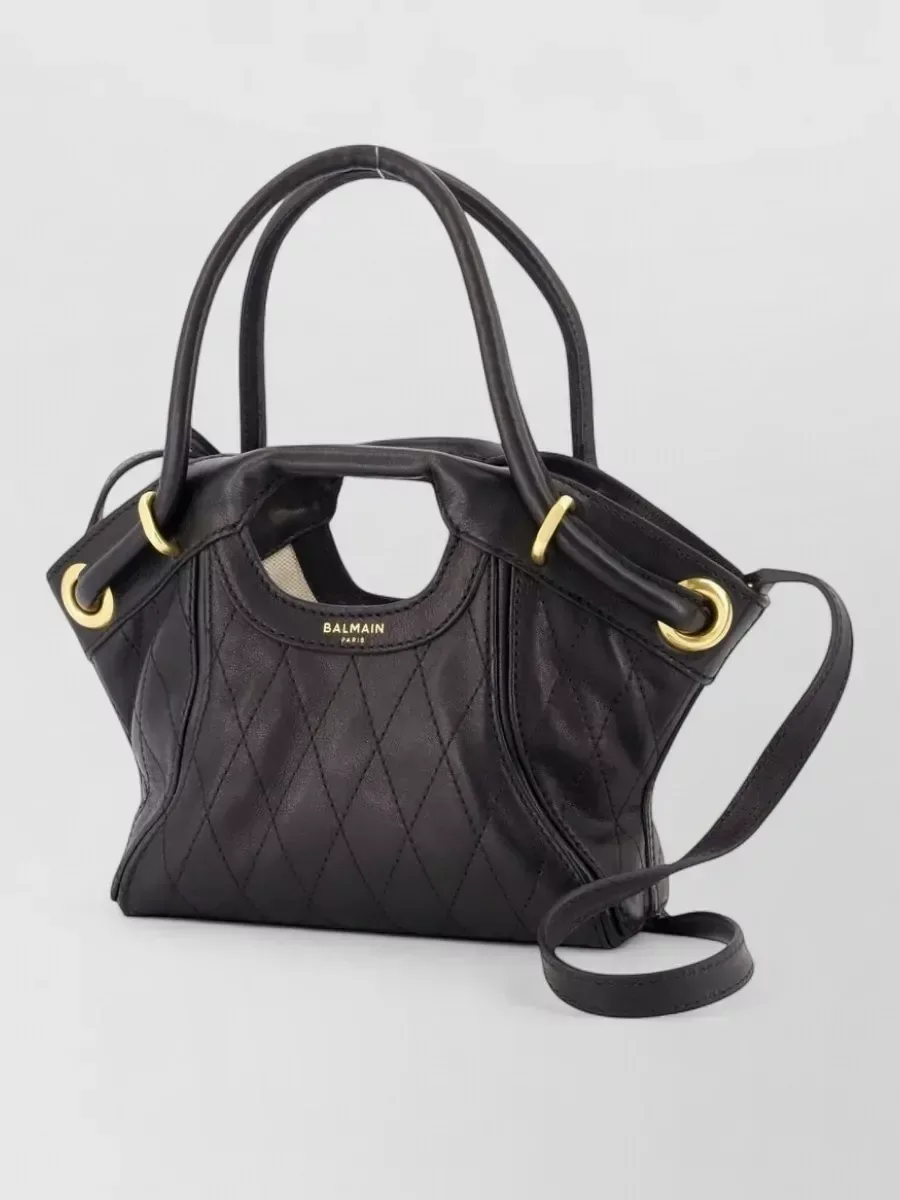 Balmain Small Shopper in Black, photo 2
