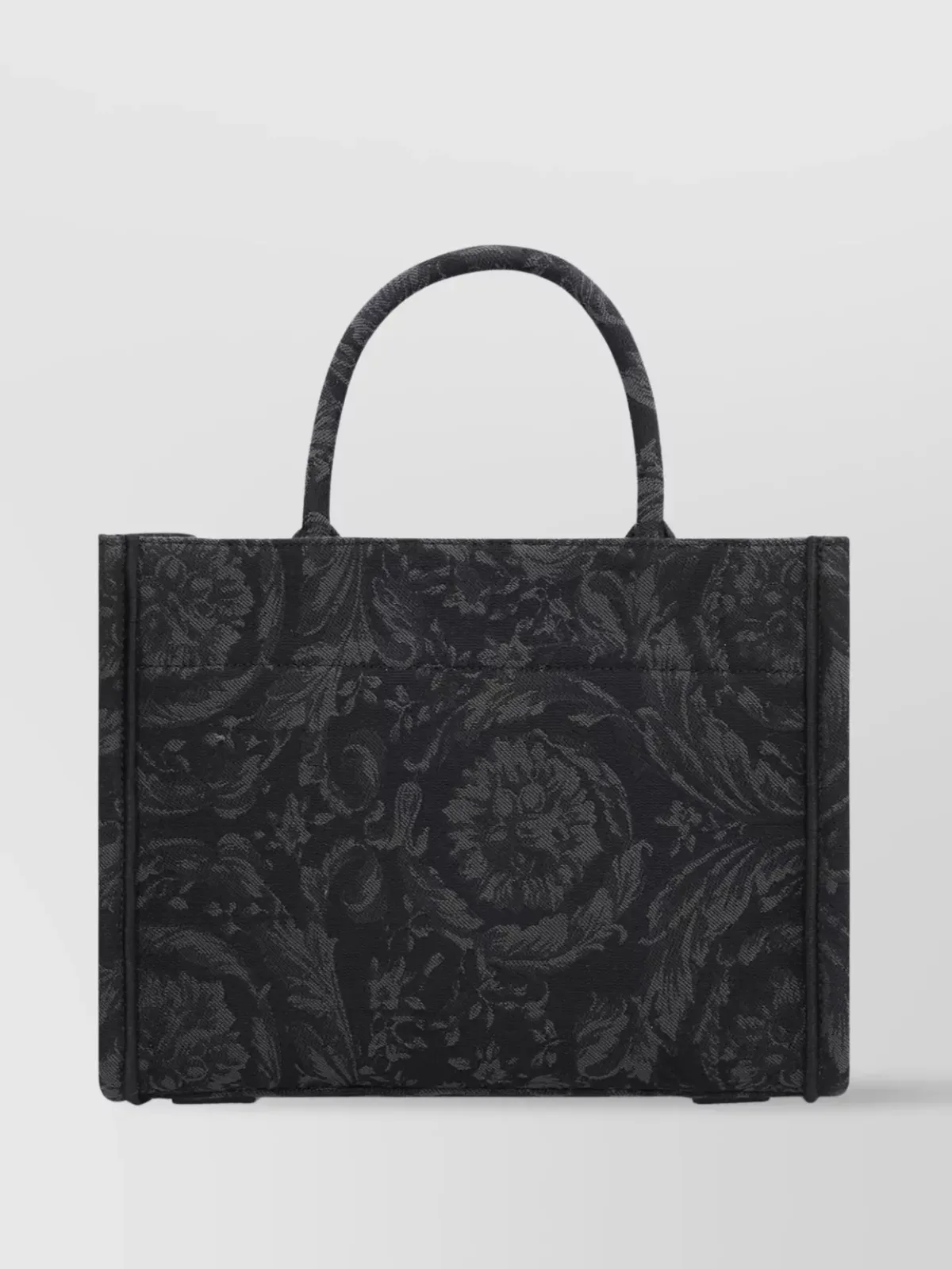 Versace Barocco Canvas Tote in Black, photo 2