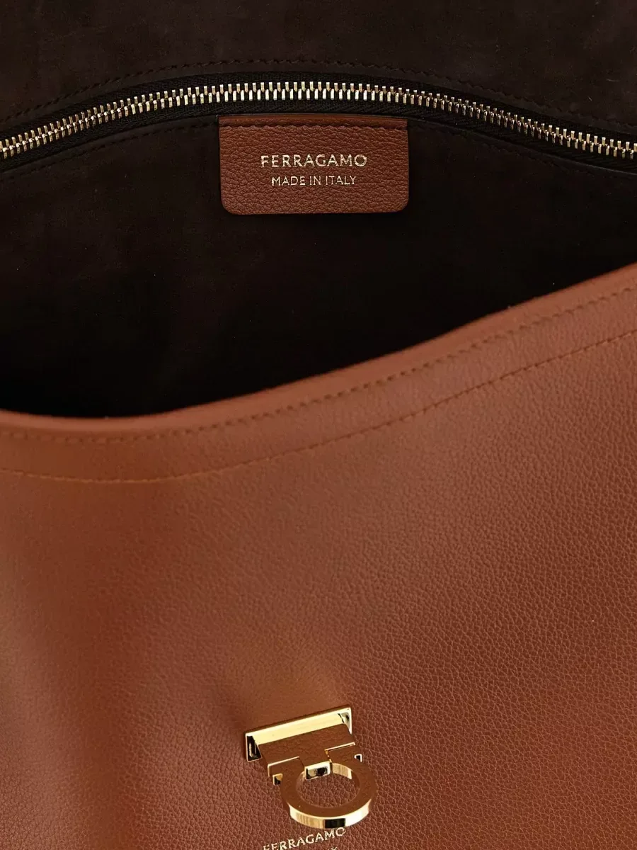 Ferragamo Studio Bag Large in Braun, Foto 3