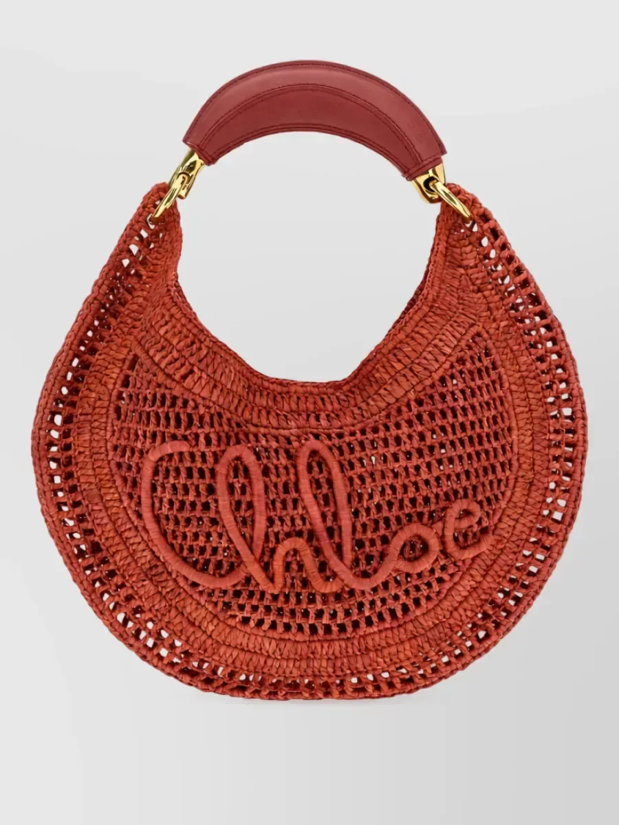 Chloé Raffia Tote Bag in Rot, Foto 1