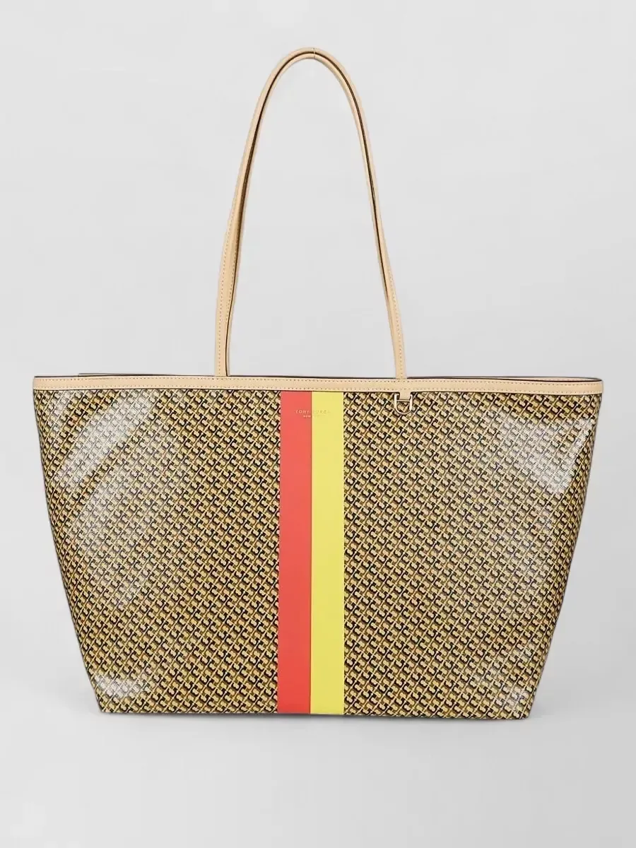 Tory Burch Logo Print Tote in Light Brown, photo 1