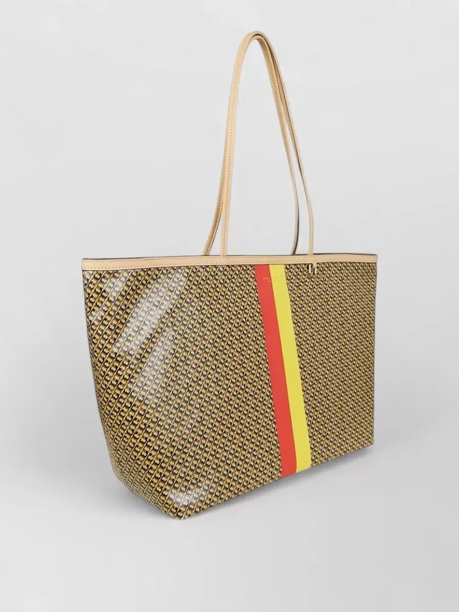 Tory Burch Logo Print Tote in Light Brown, photo 3