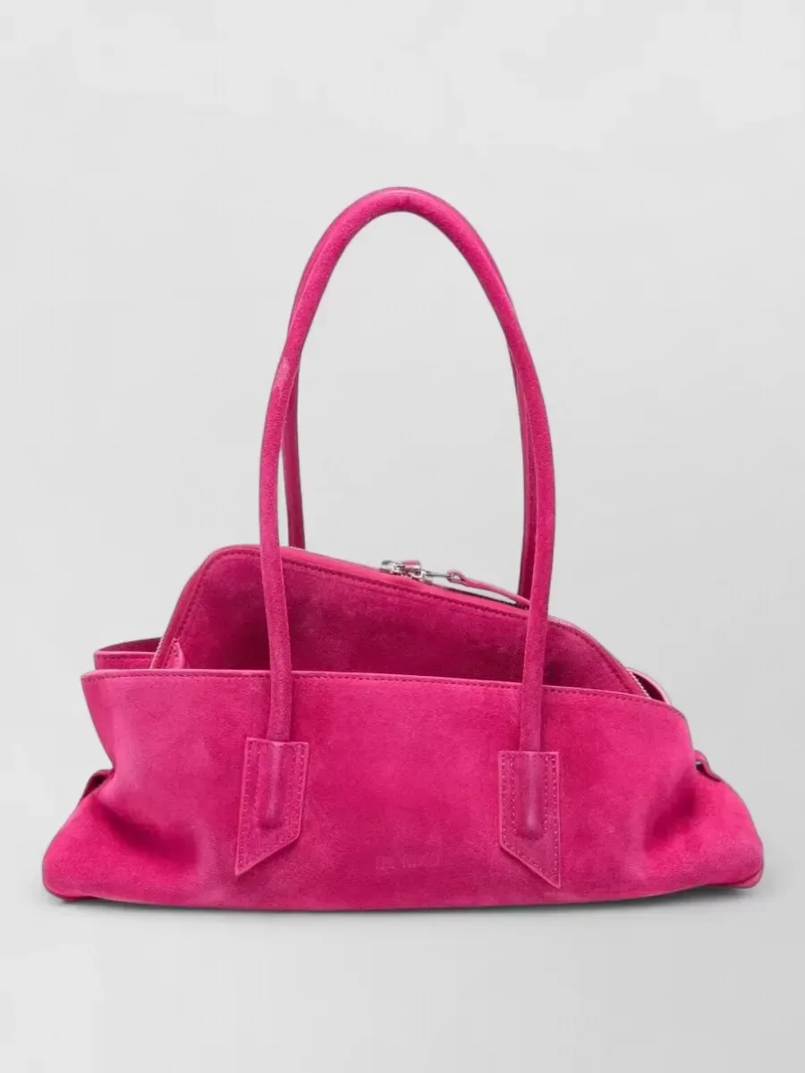 The Attico Small Suede Tote in Pink, photo 1