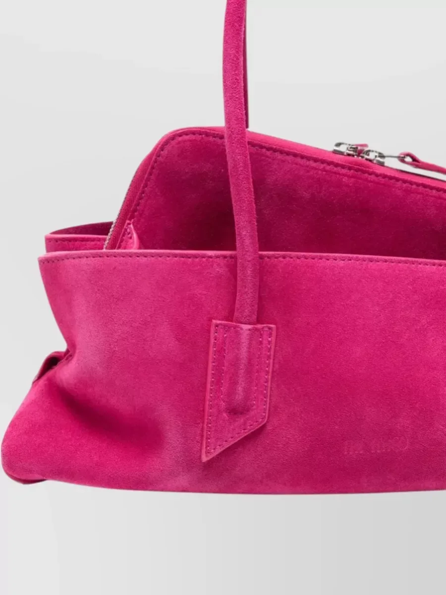 The Attico Small Suede Tote in Pink, photo 4
