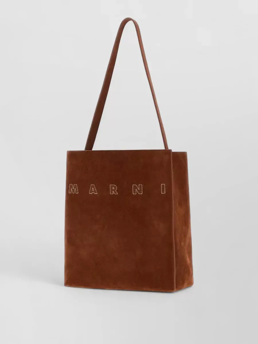 Petit cabas Marni Museo marron, photo 2