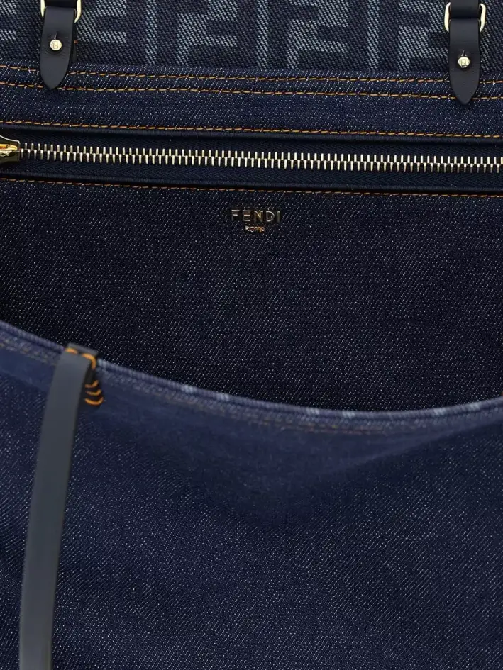 Fendi Reversible Denim Tote in Blue, photo 4