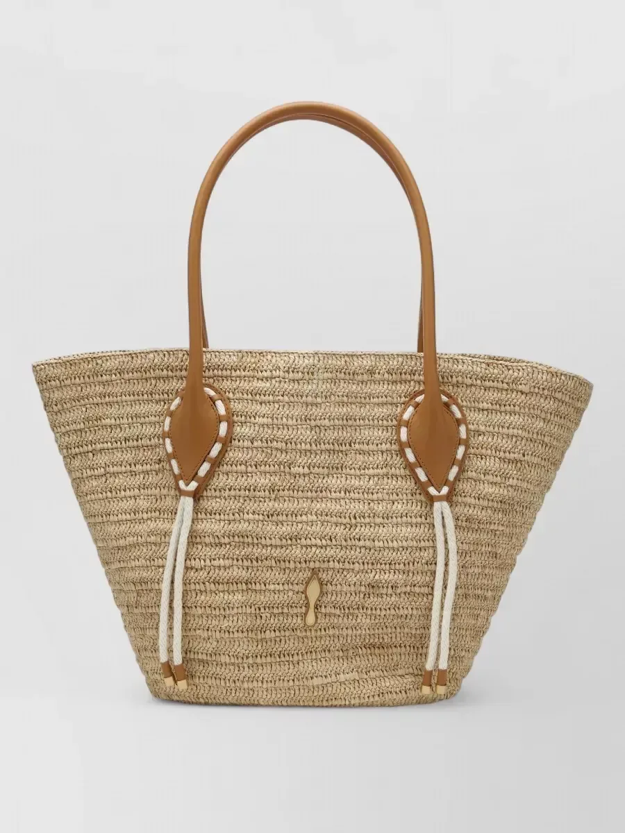 Christian Louboutin Cabata Strohtasche in Beige, Foto 1
