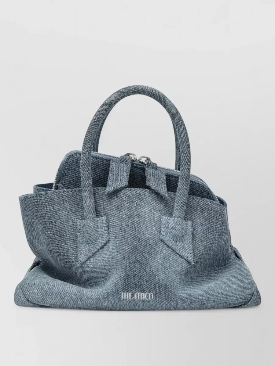 The Attico Mini Denim Tote in Light Blue, photo 1