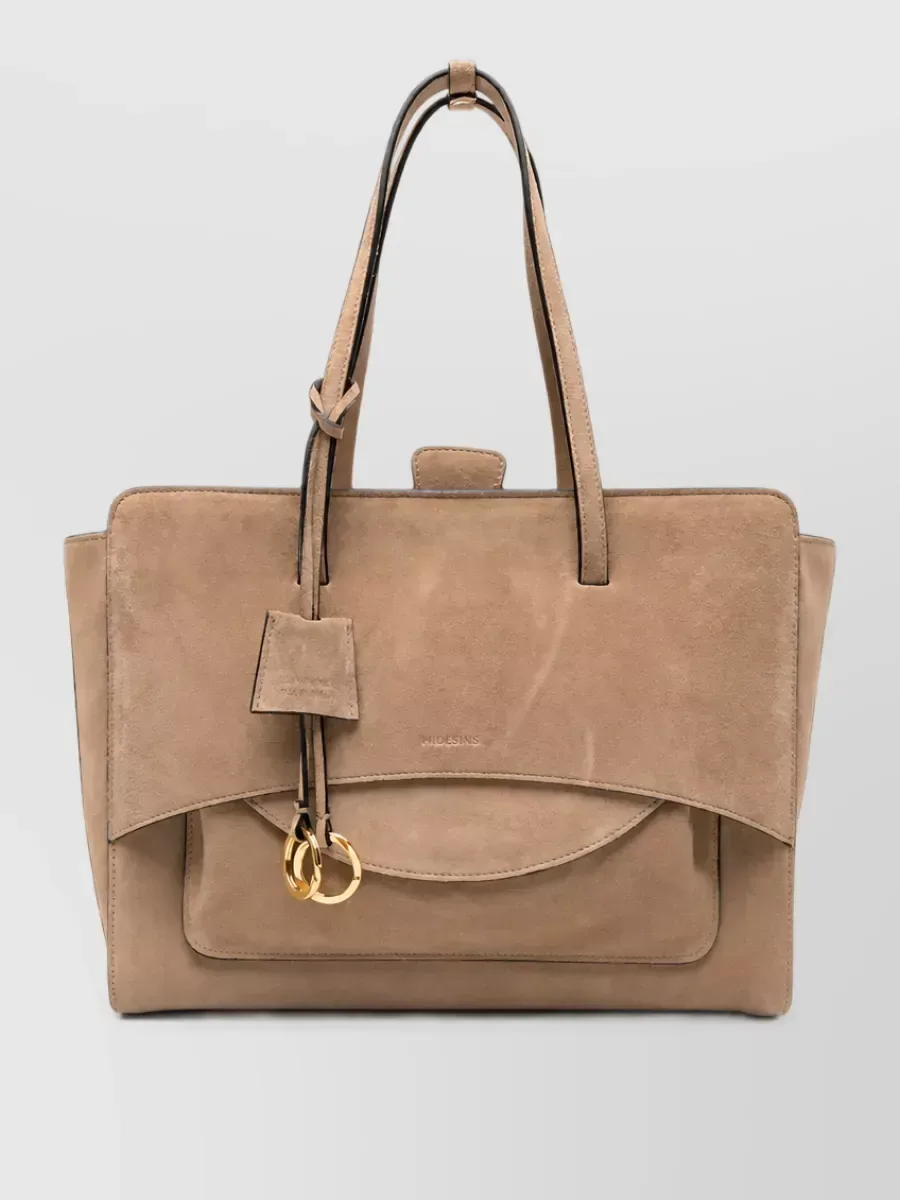 Mala tote Hidesins Soft Leather em bege, foto 1