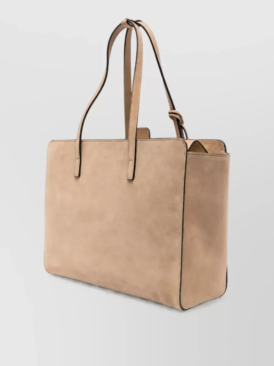 Mala tote Hidesins Soft Leather em bege, foto 2