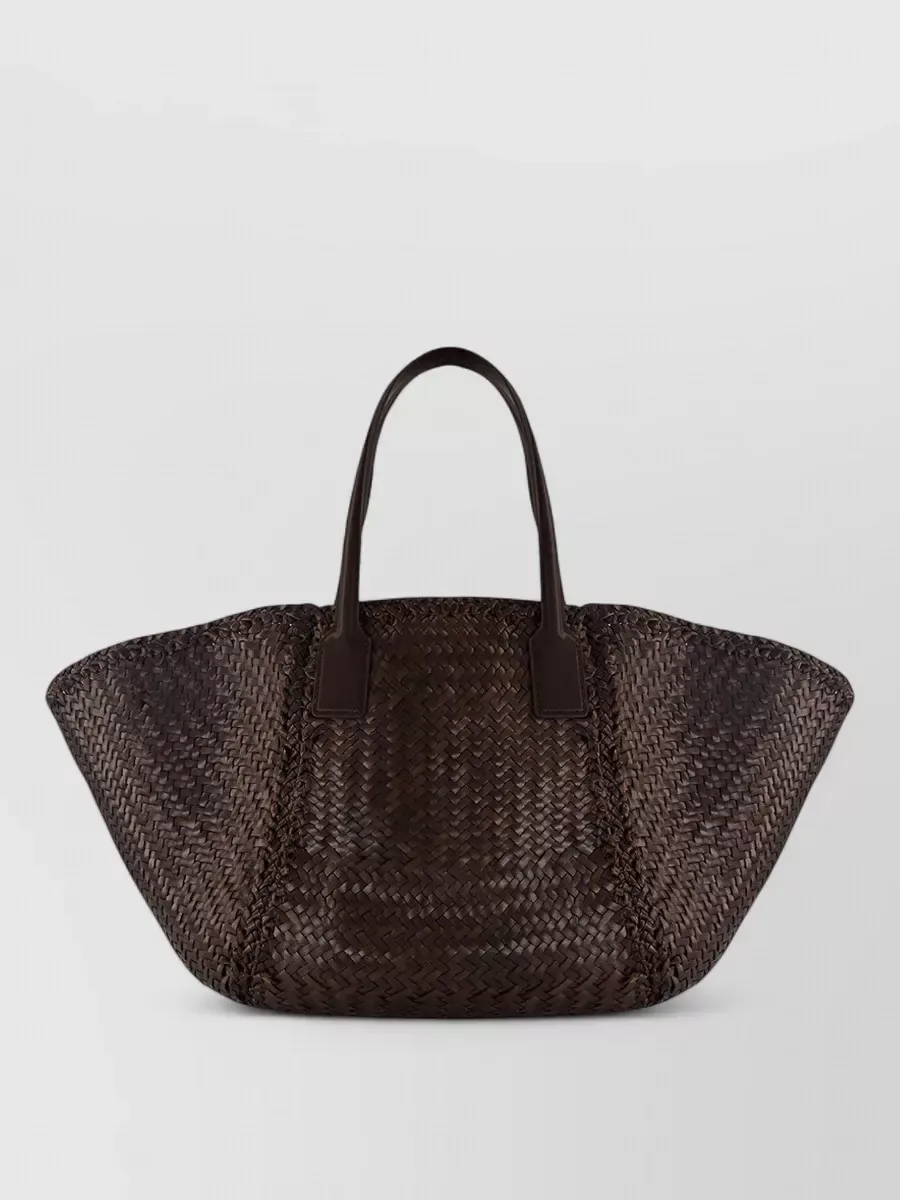 Dragon Diffusion Woven Leather Tote in Dark Brown, photo 2