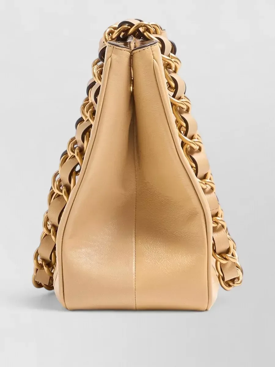 Valentino Garavani Small Chevron Tote in Gold, photo 4