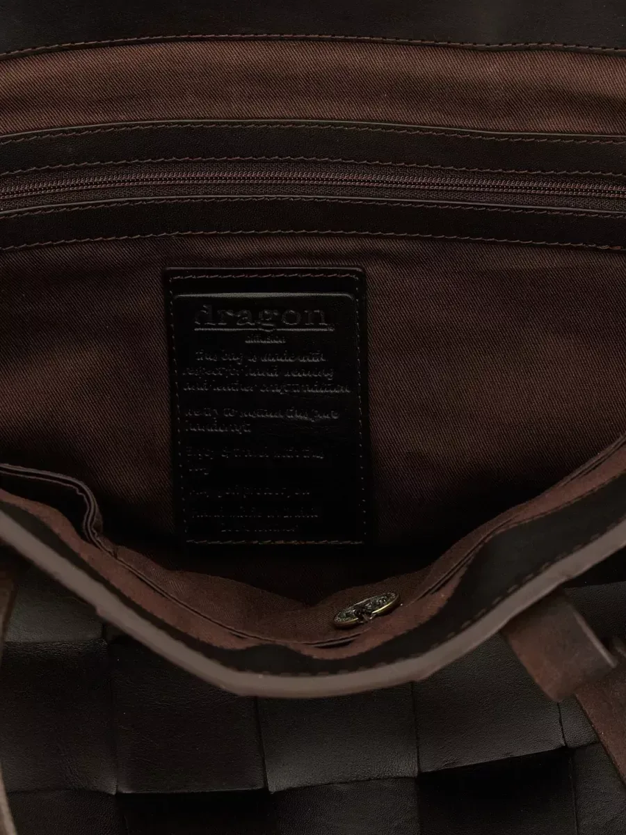 Borsa Dragon Diffusion Japan Tote in marrone, foto 3