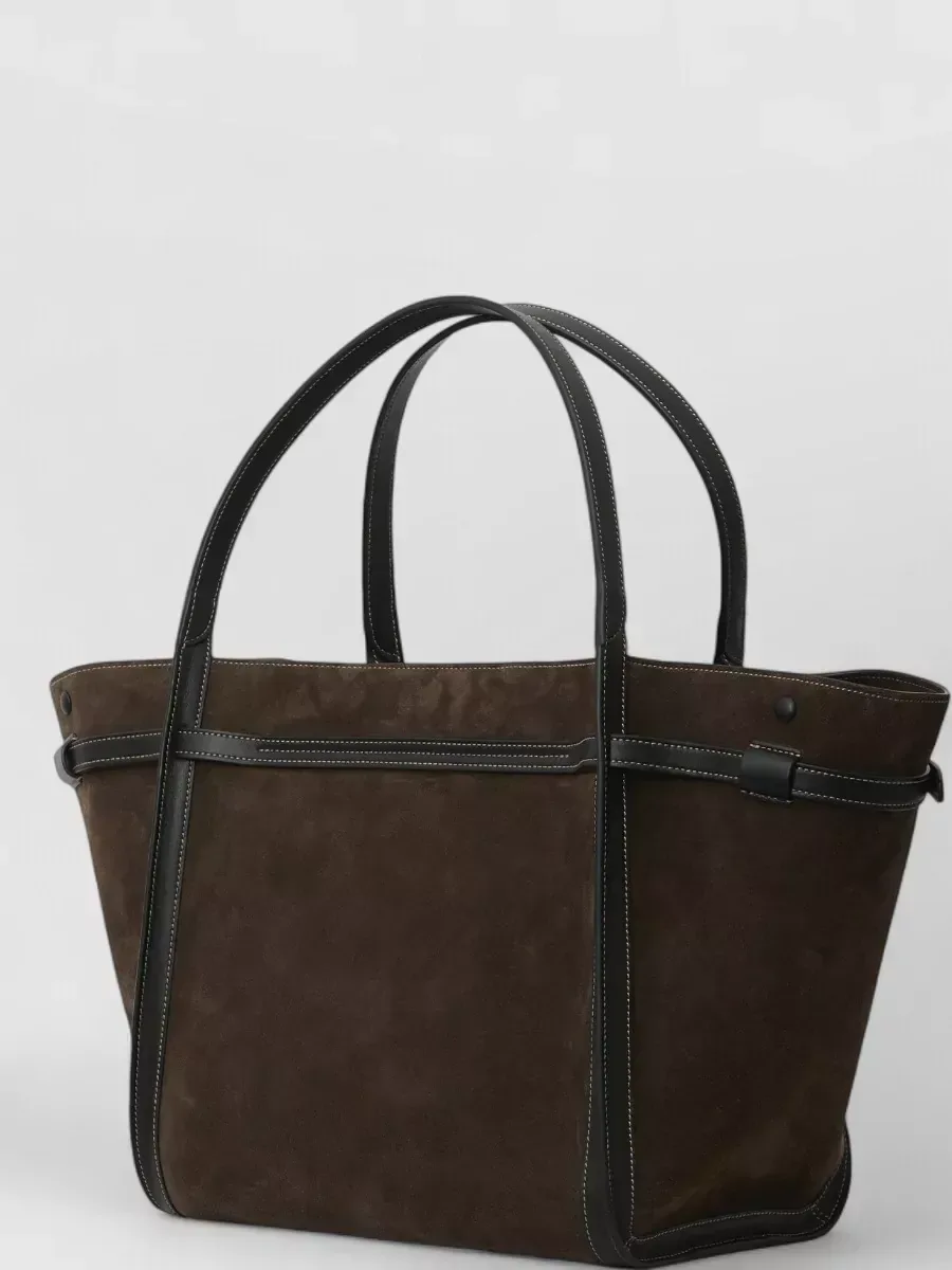 Mala tote Tod's T Timeless Medium em Castanho, foto 2