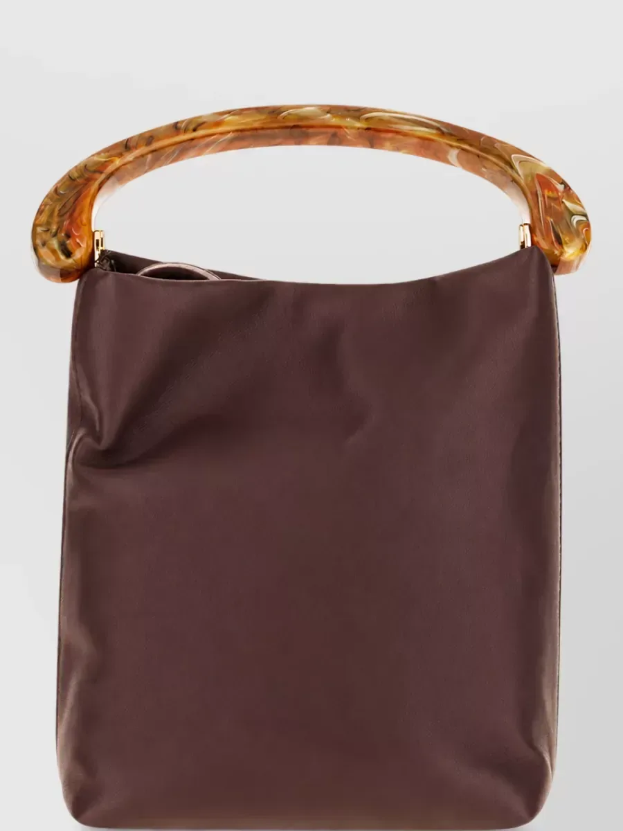Mala tote Dries Van Noten em bordeaux, foto 1